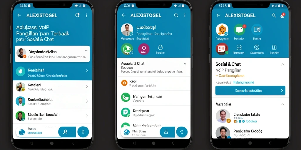 Antarmuka ALEXISTOGEL menampilkan fitur VoIP Panggilan yang mudah digunakan.