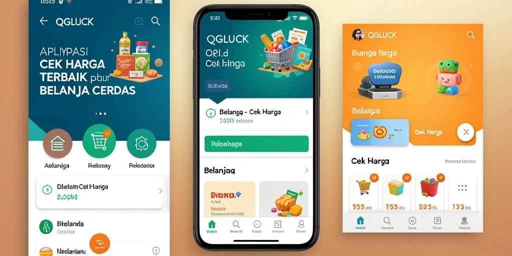 Tampilan antarmuka QGLUCK yang intuitif untuk cek harga produk.